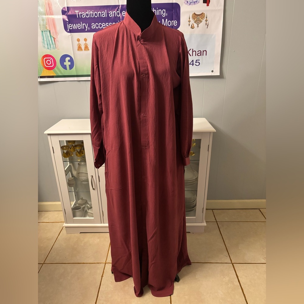 Plain open abaya